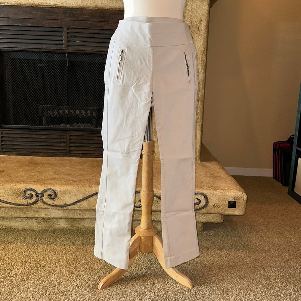 INC slim stretch pants with tuxedo stripe NWOT